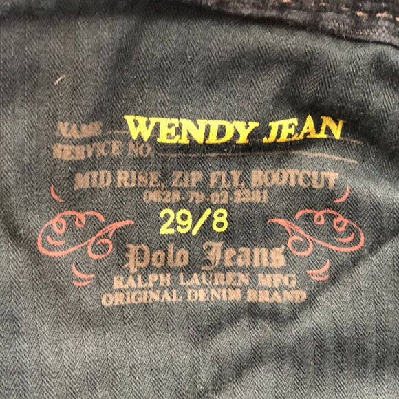 Polo Jeans Co. Womens Wendy Jean Pants Size 8/30 Black Corduroy Bootcut Y2K - Picture 10 of 13